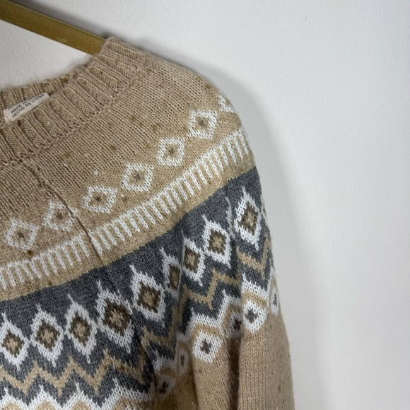 Weatherproof Beige Patterned Crewneck Sweater Size XL - Picture 4 of 10